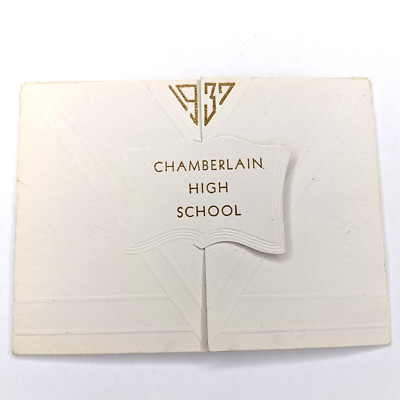 Vtg 1937 Chamberlain SD High School Graduation Commencement Program Roy Bergner