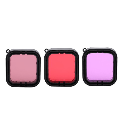 3Pcs Lens Filter For GoPro Red Pink Purple Dive Filter For GoPro 5/6 - Picture 11 of 12