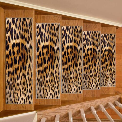 Leopard Rug, Modern Step Rug, Stair Tread, Stair Tread Rug, Non Slip, Stair Step - Picture 1 of 10