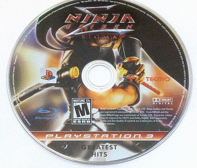 PS3 Game Disc - Ninja Gaiden Sigma, Game Disc Only (Blue Ray Disc Features)