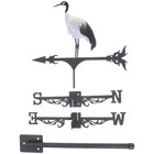  Metal Crane Weathervane for Roof Bird Weather Vane for Garden Patio Iron Wind