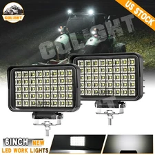 180W Flood Beam New 4"X6" Powerful LED Work Lights Truck 12V 24V OffRoad Tractor