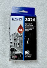 EPSON 302XL Claria Premium Ink High Capacity Photo Black New Best By 6/2027 NIB