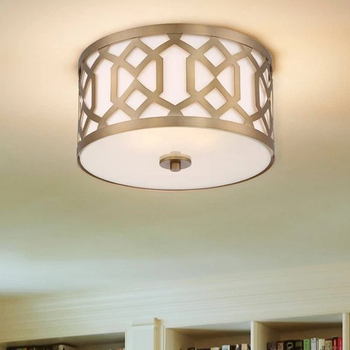 Crystorama Jennings 16 1/4" Wide Aged Brass Ceiling Light - Picture 1 of 6