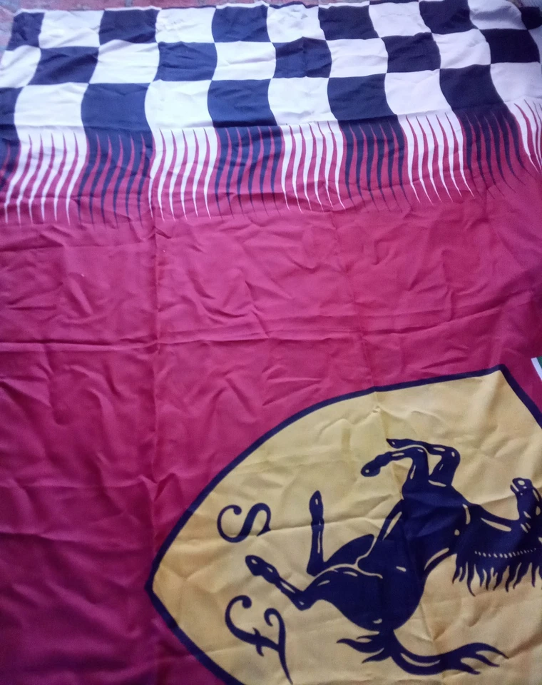 RARE OFFICIAL 1996 FERRARI FLAG 53X73 LICENSED MONTE CARLO F1 SCHUMACHER READ !! - Image 4 of 4