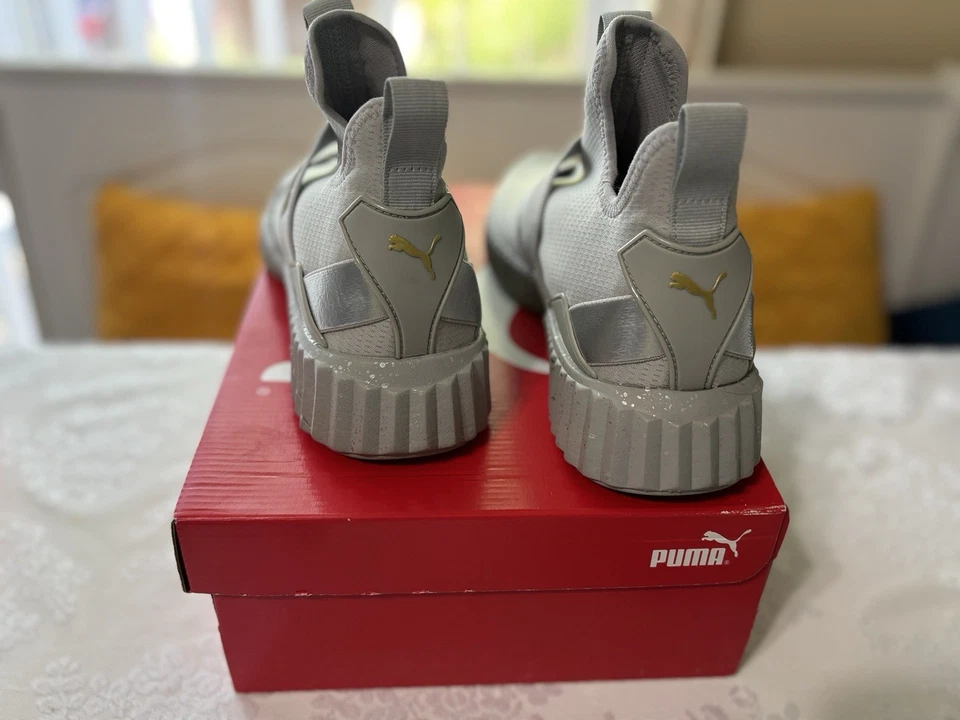 PUMA Fierce Strap Silver Gray Sneakers 193044-02 Women’s Size 9 w/Box - Image 3 of 4