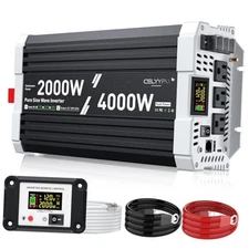 2000 watt Pure sine Wave Inverter, 12V DC to 110V AC Power Inverter, 12V2000W