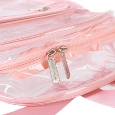 Pink Clear Backpack Waterproof Heavy Duty Fashionable Eco Friendly PVC Tran SG