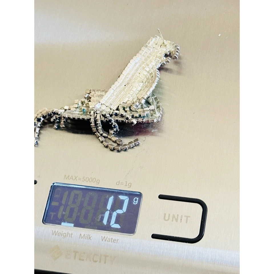 Macaw Parrot Jeweled Earrings VTG Crystal Rhinestone Dangle pastel Colorful 90s Foto 4 de 4