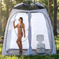 EighteenTek  Upgraded Pop Up Shower Tent, 2-Room Changing Tent Privacy Shelter