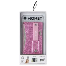 Monet Ultra Grip 3-in-1 Smart Phone Wallet/Card Holder/Kickstand - Pink Glitter