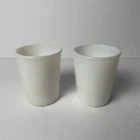 Vintage  Milk Glass Set of 2 Juice Tumblers Cups 3.5” Tall