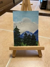 ACEO Original Acrylic Painting Landscape Abstract Art Card ATC Scenery 8