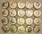 20 Coin Lot of 1964 Kennedy Half Dollars (90% Silver), 20 Coin Roll. P/D Mints.