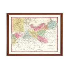 Old Map of Prussia 1836 - Vintage Prussia Art Wall Decor