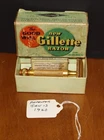 1920 GILLETTE GOODWILL Gold DE Safety Razor Blade w/ ORIG. BOX & Blades