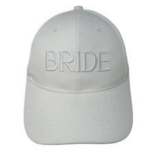 Bride Slideback Baseball Cap White One Size Adjustable Embroidered 6 Panel