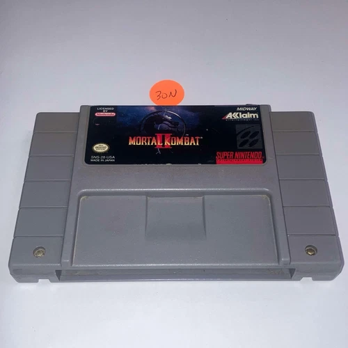 Nintendo SNES Mortal Kombat II Acclaim Fighting Action Video Game 30N
