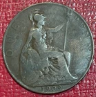 NICE VINTAGE 1909 GREAT BRITAIN ENGLISH ONE PENNY CENT-APR112