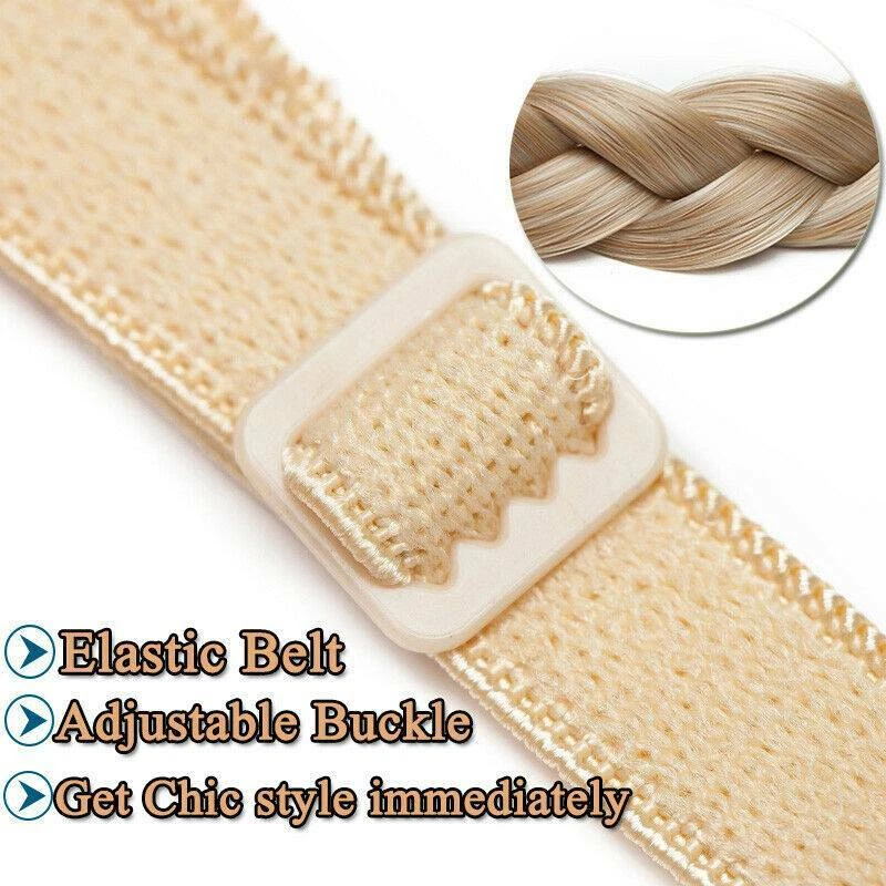 Diadema trenzada trenzada gruesa de una pieza con banda para el cabello extensiones de cabello gruesas Foto 3 de 4