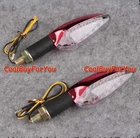 Plastic LED Bulbs Turn Signals Light Winkers Red Set Universal New