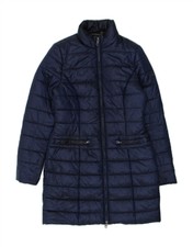 Liu Jo Womens Padded Coat It 40 Small Navy Blue Polyester Bd02