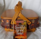 Longaberger 1997 Shades of Autumn Bountiful Harvest Basket, Lid, Liner, insert