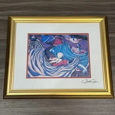 Framed Signed Jonathan Green Harvest Dance Lithograph Art Print Gallery Sticker