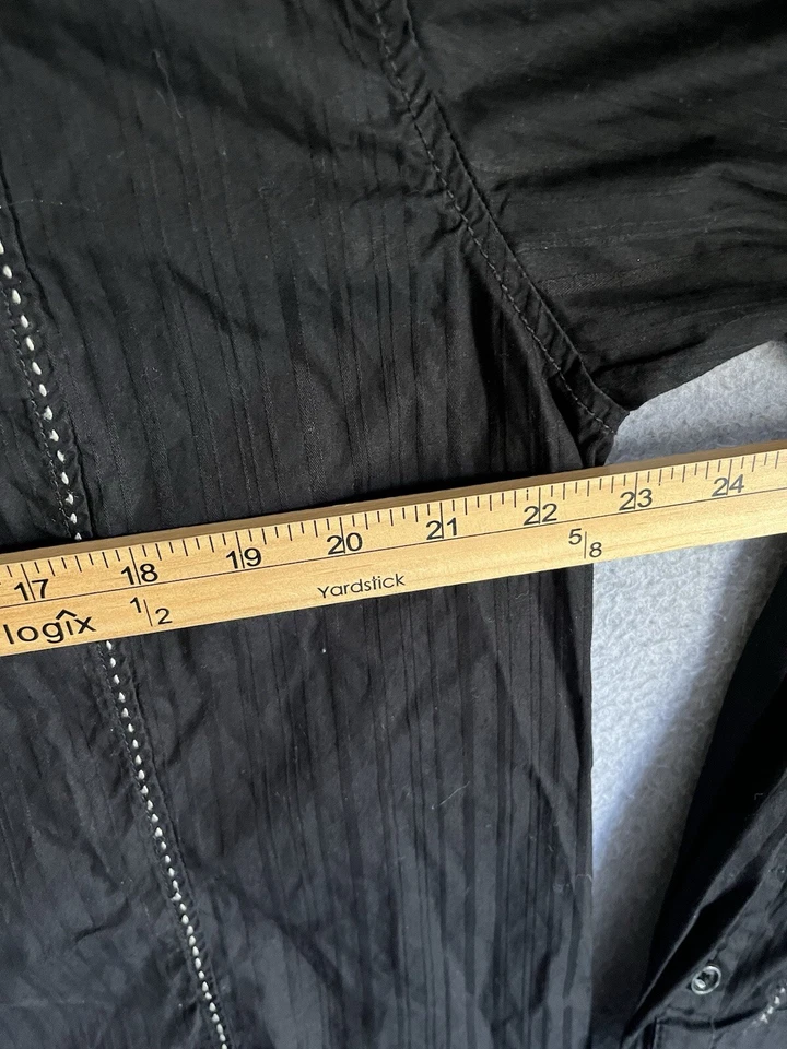 Camisa Arcaica De Colección Y2K Gótica Grunge Manga Larga Para Hombre 2X Bordada Foto 4 de 4