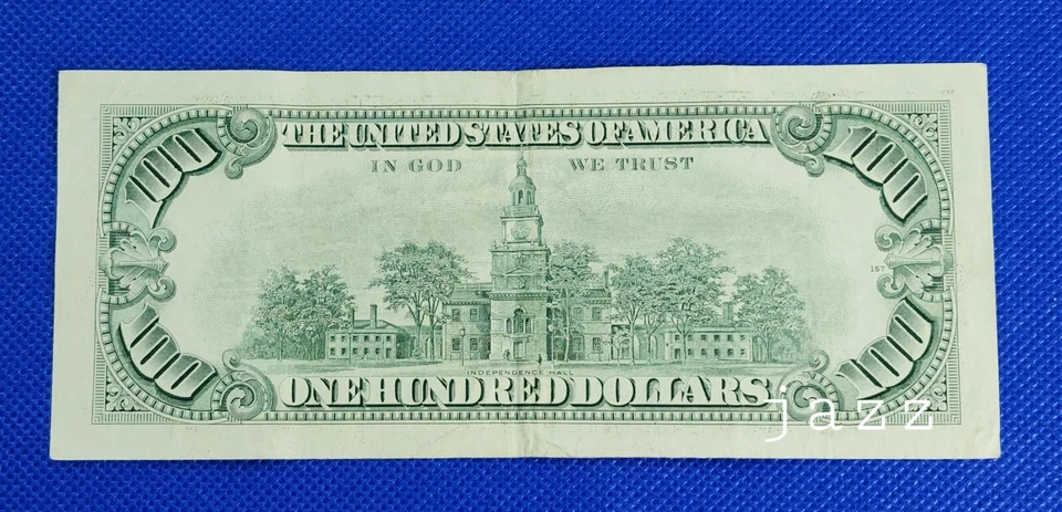 1990 $100 One Hundred Dollar Federal Reserve Legal Tender Banknote Bill (G) - Image 2 of 2