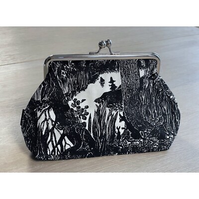 Large Moomin pencil case, Pouch Bag with Snufkin and Moomintroll, Cosmetic Bag
