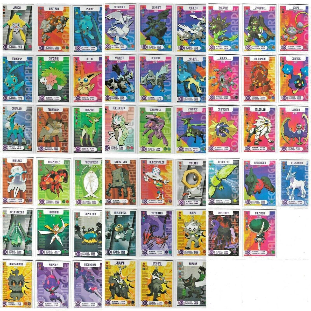 POKEMON POKEDEX TCG Complete Set 50/50 TCG Card PERU 2021 Jirachi Solgaleo