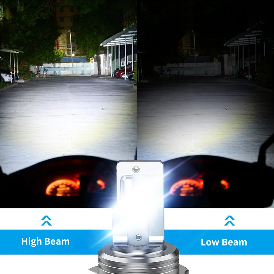 H4 HS1 LED Faros Bombillas Para Kawasaki Ninja ZX9R ZX900 1994-2003 Blanco Brillante Foto 3 de 4