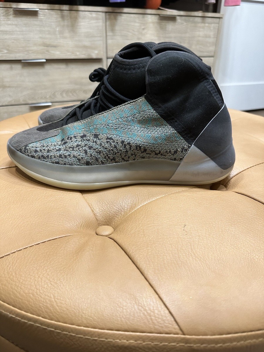 yeezy quantum sea teal on feet