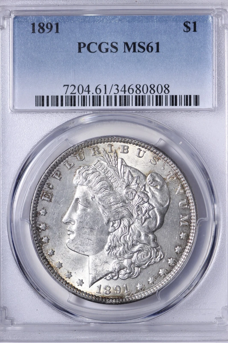 MS 61 Graded 1891 Year Morgan US Dollars (1878-1921) for sale | eBay