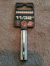 Powerbuilt 1/4 in. Drive x 11/32 in. 6 Point SAE Deep Socket - 648294