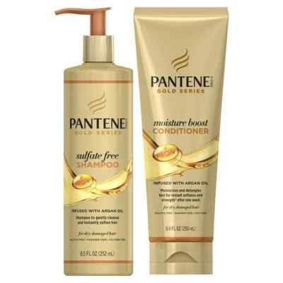 Gold Series from Pantene Shampoo Conditioner Set, 8.5 11.1 fl oz