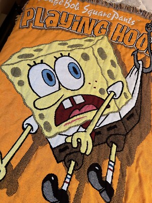 Spongebob 2003 Blanket Playing Hooky University of Tennessee