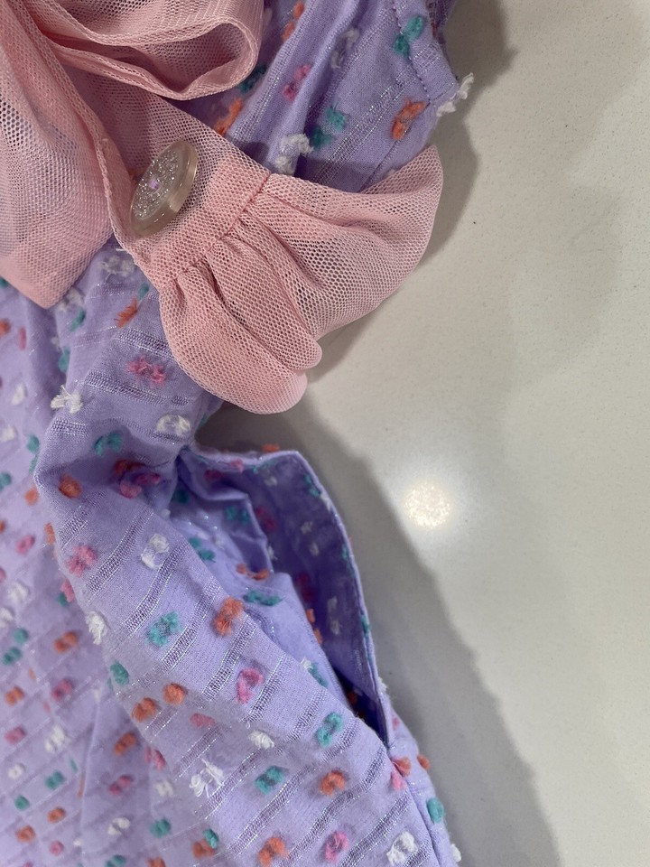 Girls Wildflowers clothing La La Land Purple Pintuck Birthday Dress 6