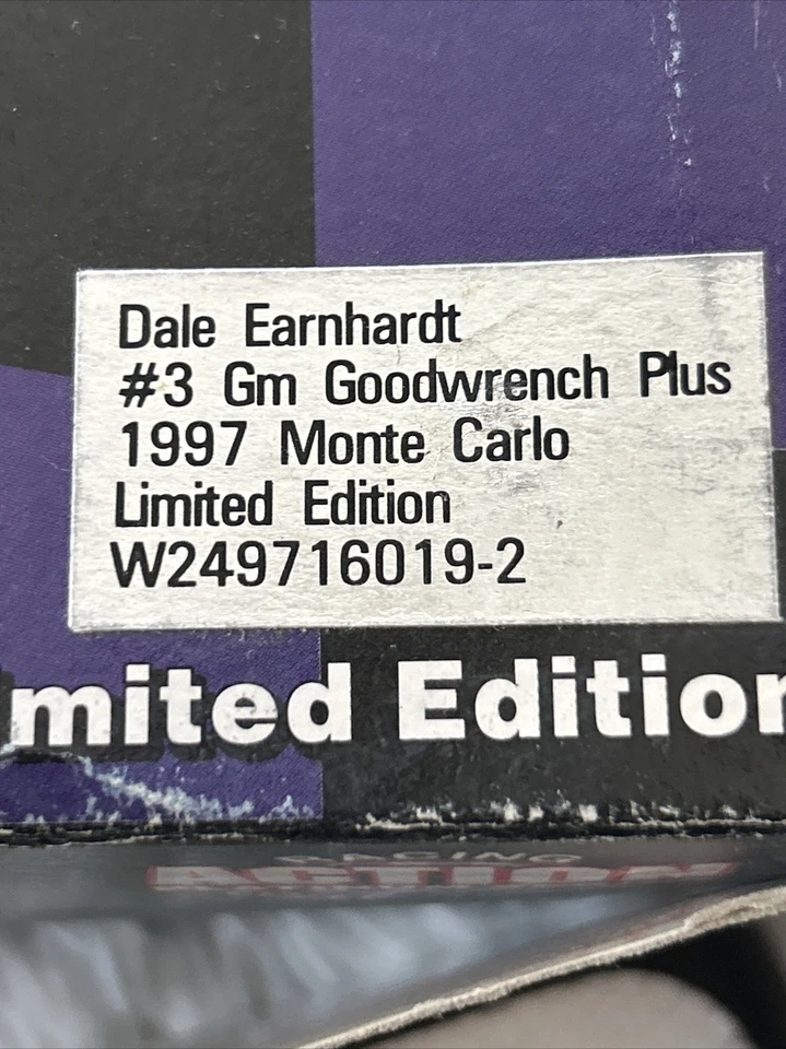 Dale Earnhardt Sr #3 Goodwrench Plus 1997 Monte Carlo 1:24 Acción NASCAR Banco #4 Foto 4 de 4