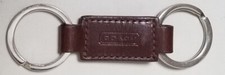 RARE COACH DOUBLE RING BROWN KEY FOB