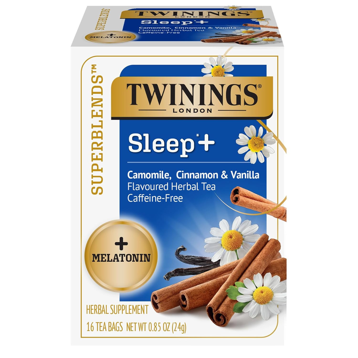 With 1mg Melatonin Camomile, Cinnamon & V