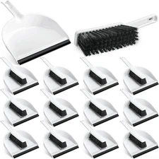Zubebe 12 Pcs Mini Dustpan and Brush Set, Small Broom and Dustpan Set Small Clea