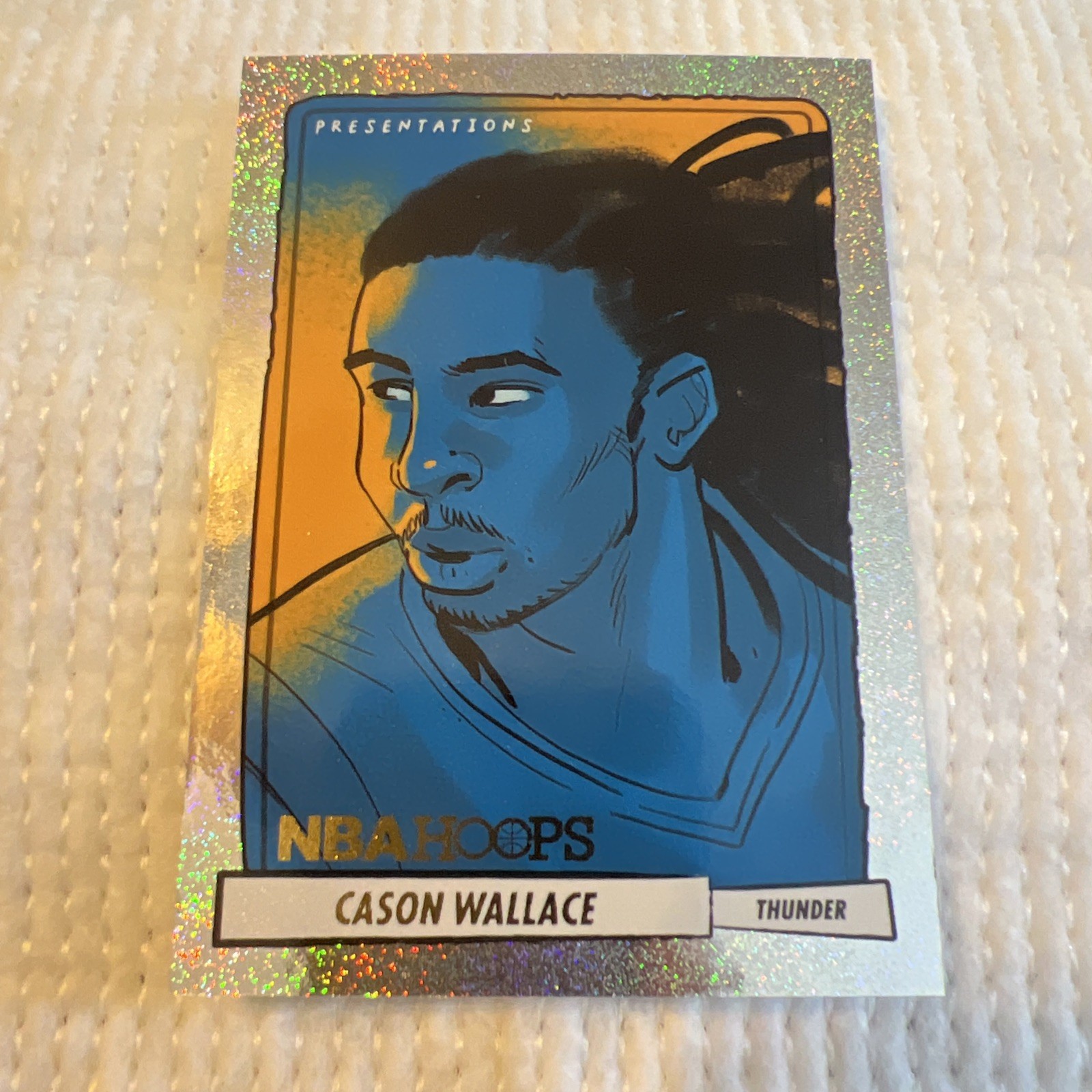 2023-24 Panini NBA Hoops Cason Wallace #13 Presentations Rookie SSP Thunder