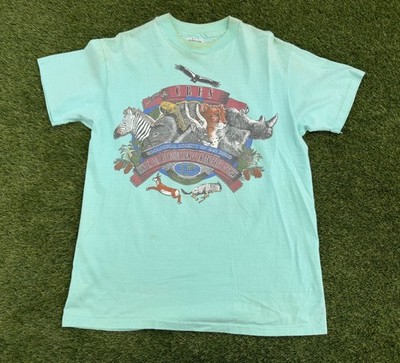 Vintage 80s San Diego Zoo Center for Endangered Species Men's Animal T-shirt