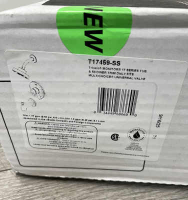 #ad Delta T17459 SS Pressure Balanced Tub and Shower Brilliance Stainless *READ* $134.99