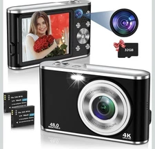 UHD 4K Caméra numérique avec caméra avant et arrière