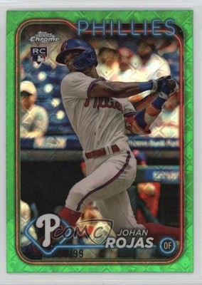 2024 Topps Chrome Logofractor Edition Green Refractor /99 Johan Rojas ...
