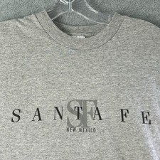 SANTA FE New Mexico T-Shirt Athletic Gray Size Women's Medium Cotton Made in USA