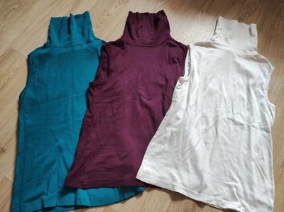 3x Tank Top mit Rollkragen Gr. L-M, 100% Baumwolle von Colours of the World